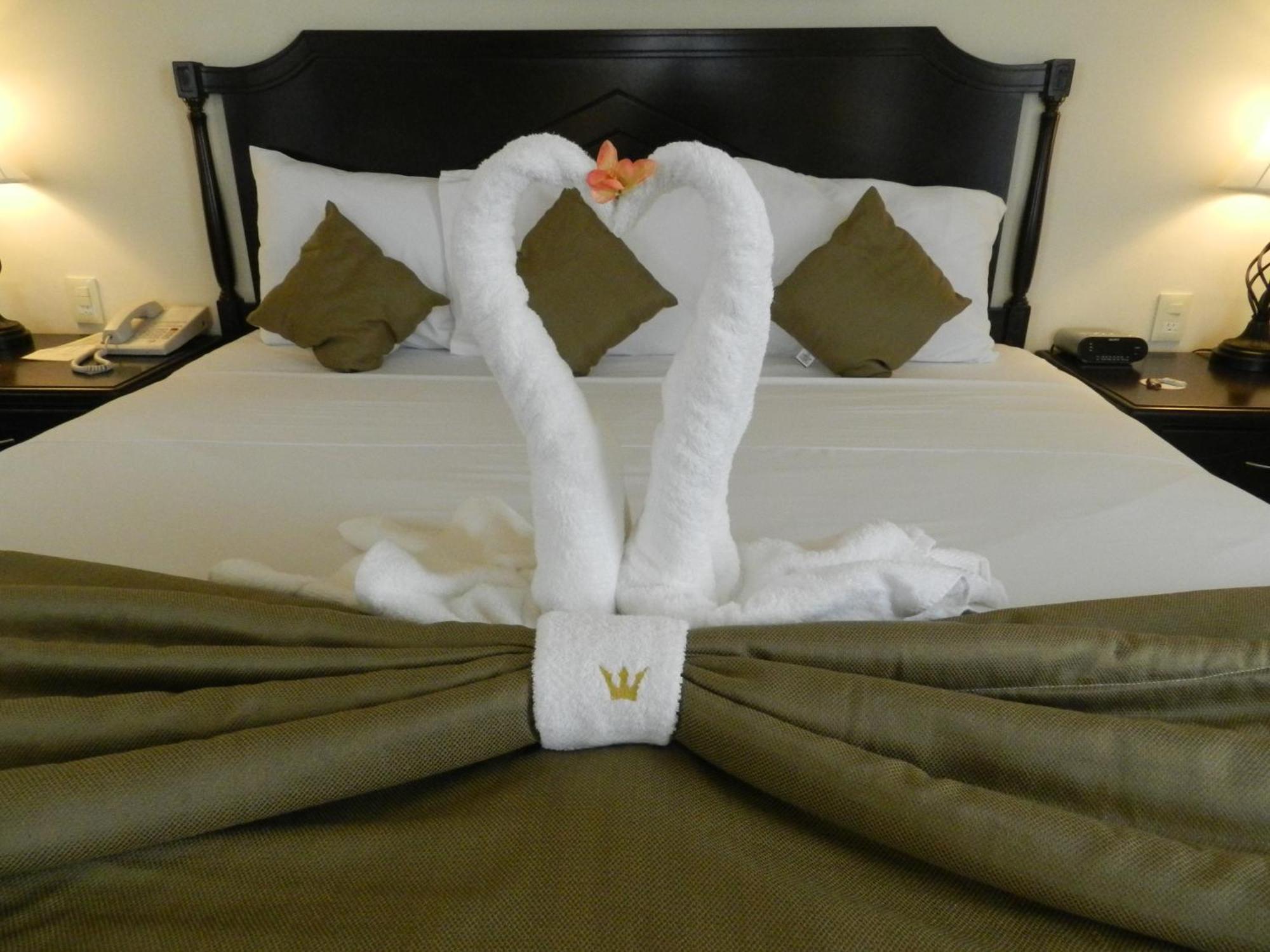 Hotel Victoria Mérida Εξωτερικό φωτογραφία A bed with a towel swan